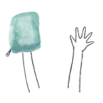 baby washandjes illustratie